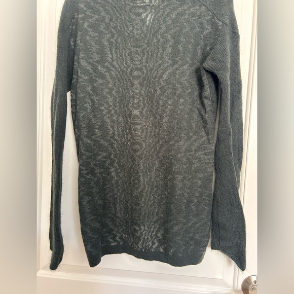 Alexander Wang Charcoal V-Neck Mohair Alpaca Blend Sweater size medium - Picture 10 of 11